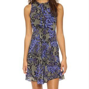 Rebecca Taylor Flame of the Forest Silk Dress 0